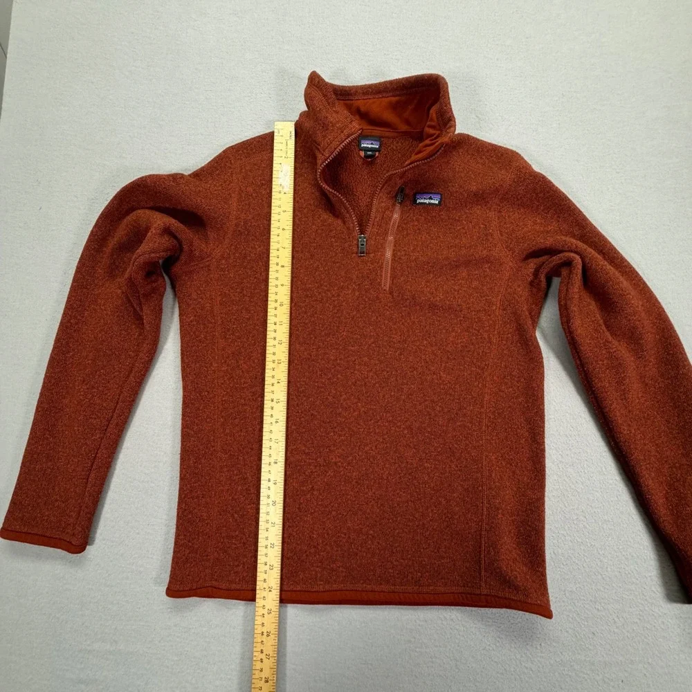 Patagonia Better Sweater 1/4 Zip Fleece Pullover Rust Orange Kids XXL Women's XS